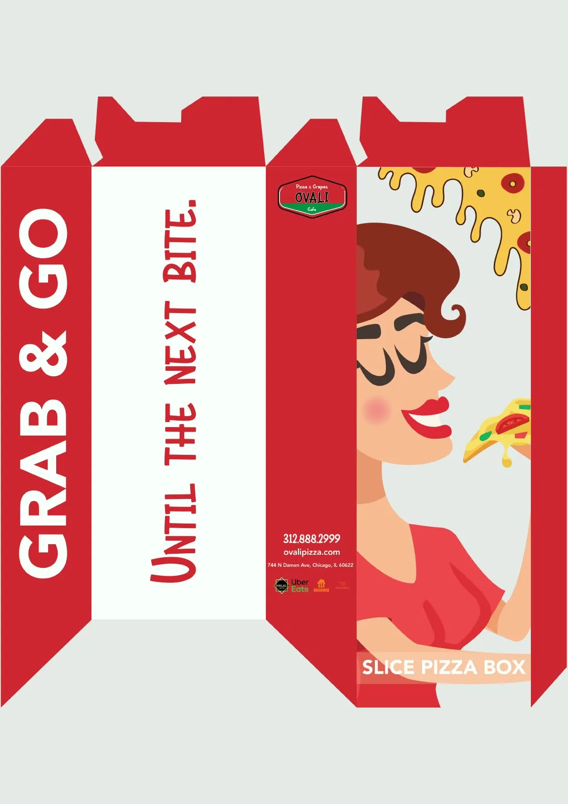Ovali Pizza Grab and Go takeaway package artwork