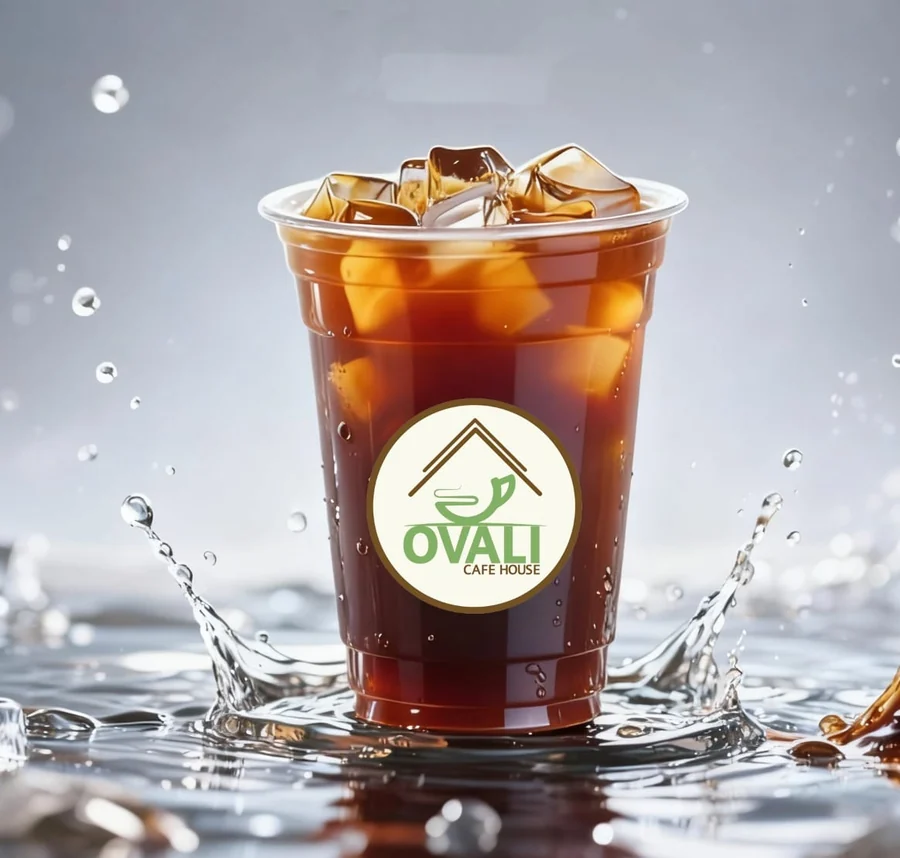 Ovali Cafe House branded drink cup visual supplied with project media
