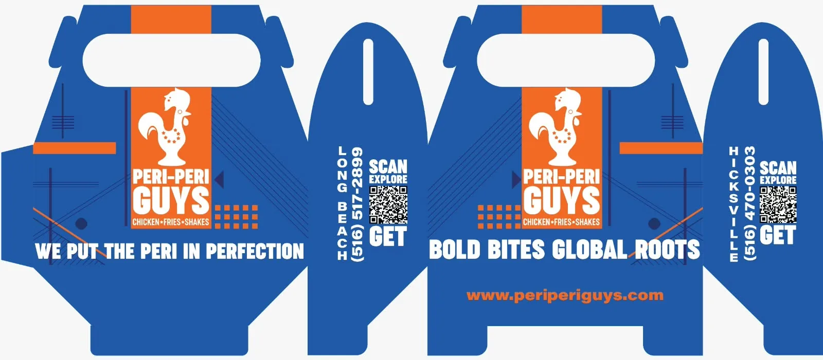 Peri-Peri Guys box and bag artwork