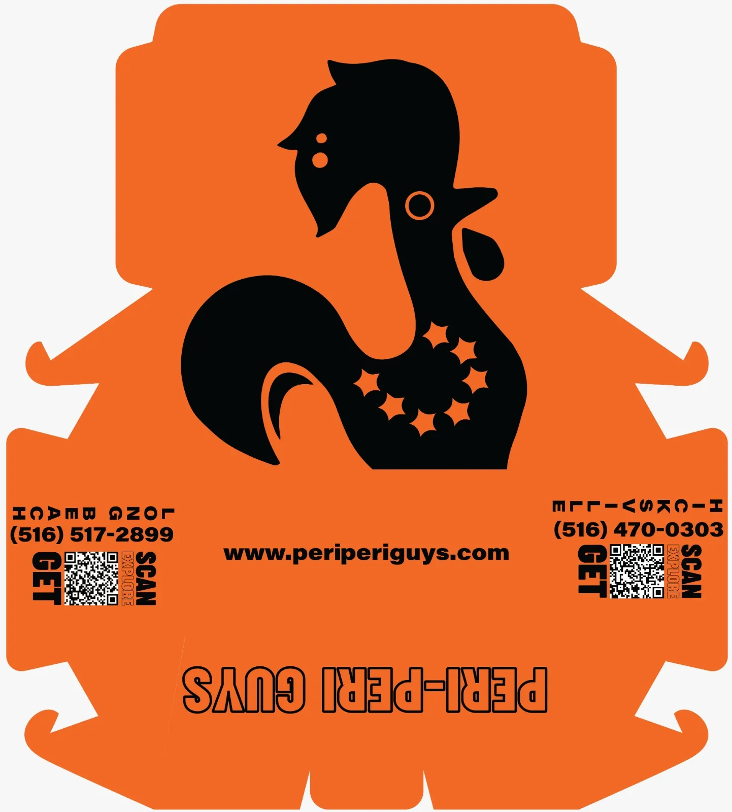 Peri-Peri Guys printed packaging design